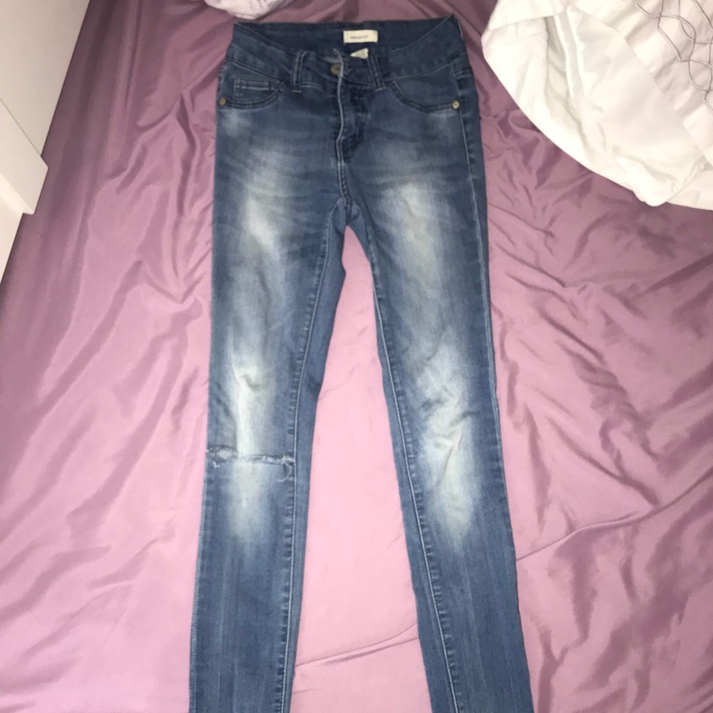 Blue Asphalt Ripped Skinny Jeans for Women